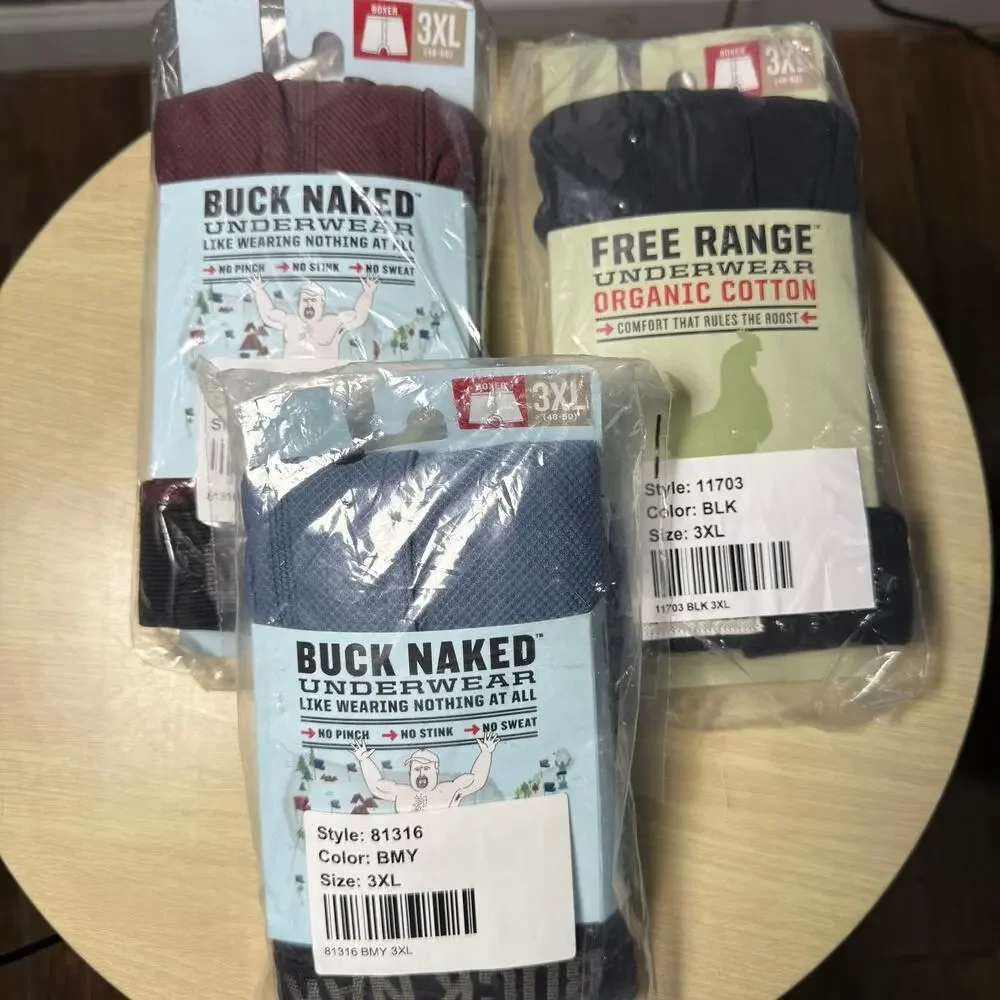 Duluth Trading Men’s Buck Naked 2 Boxers 1 Organic Boxers 3XL